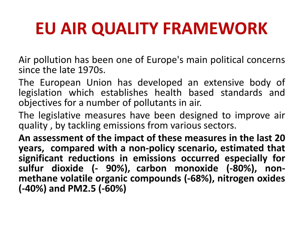 eu air quality framework