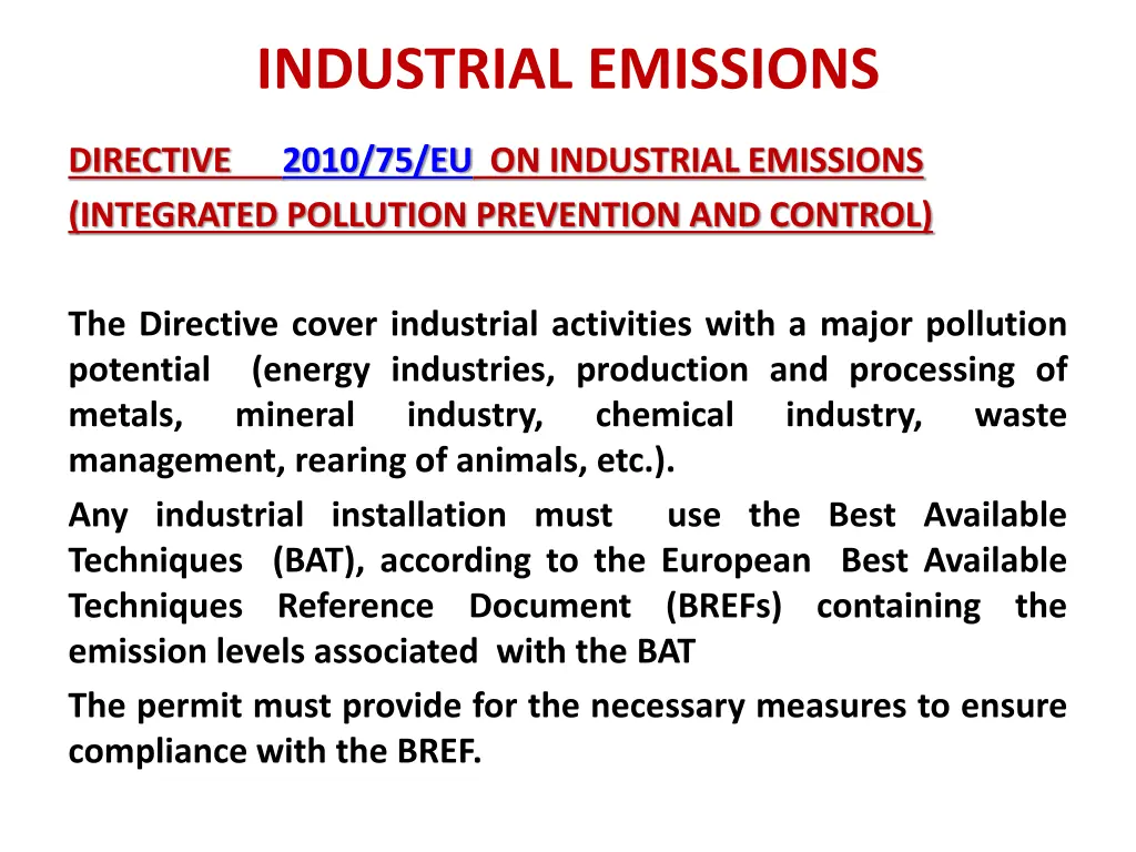 industrial emissions