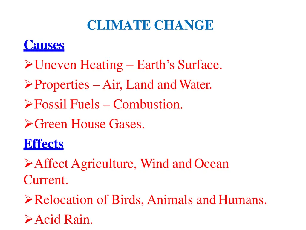 climate change