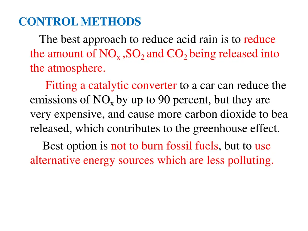 controlmethods the best approach to reduce acid