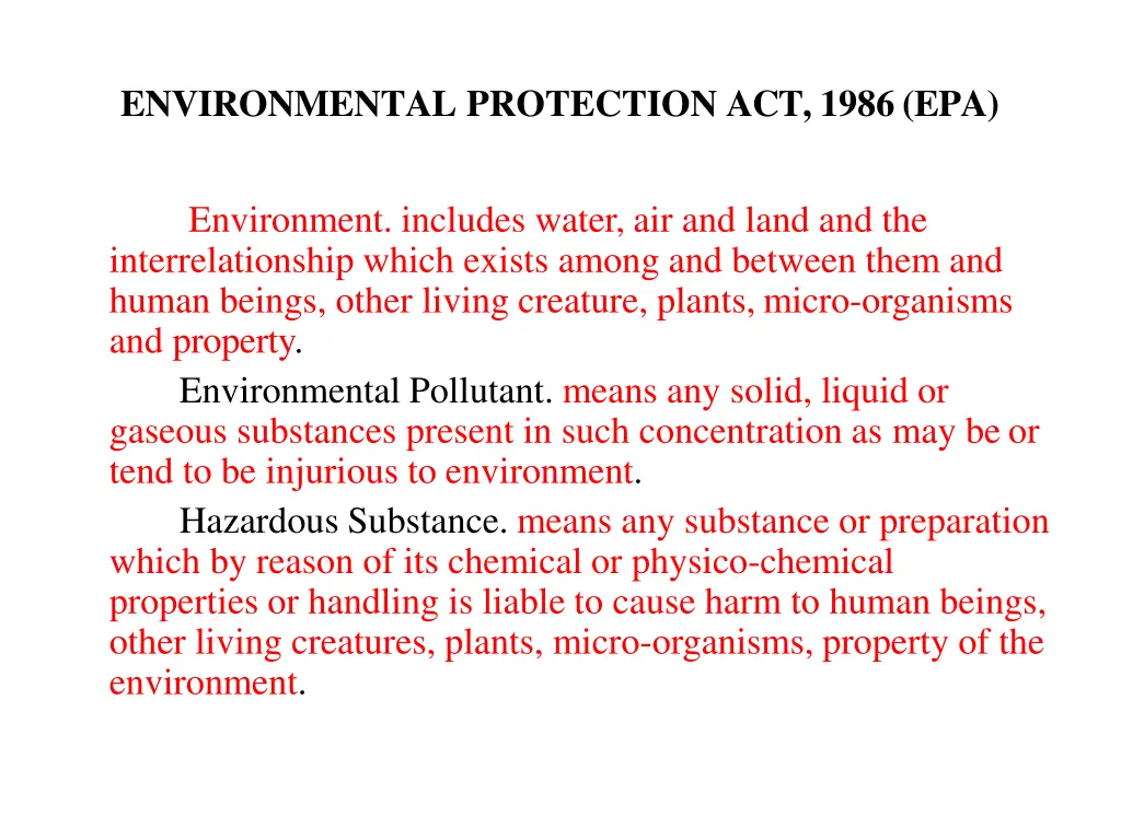 environmental protection act 1986 epa