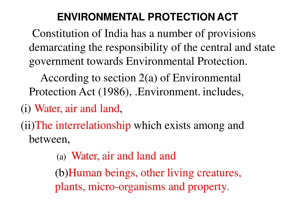 environmental protectionact constitution of india