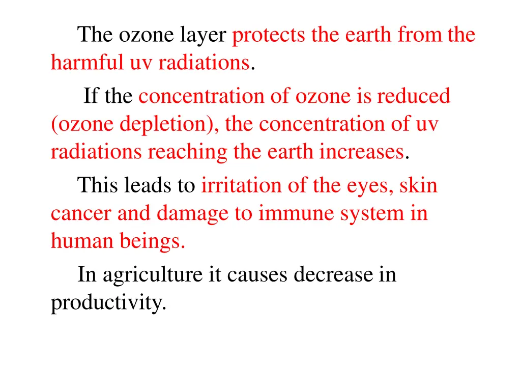 the ozone layer protects the earth from