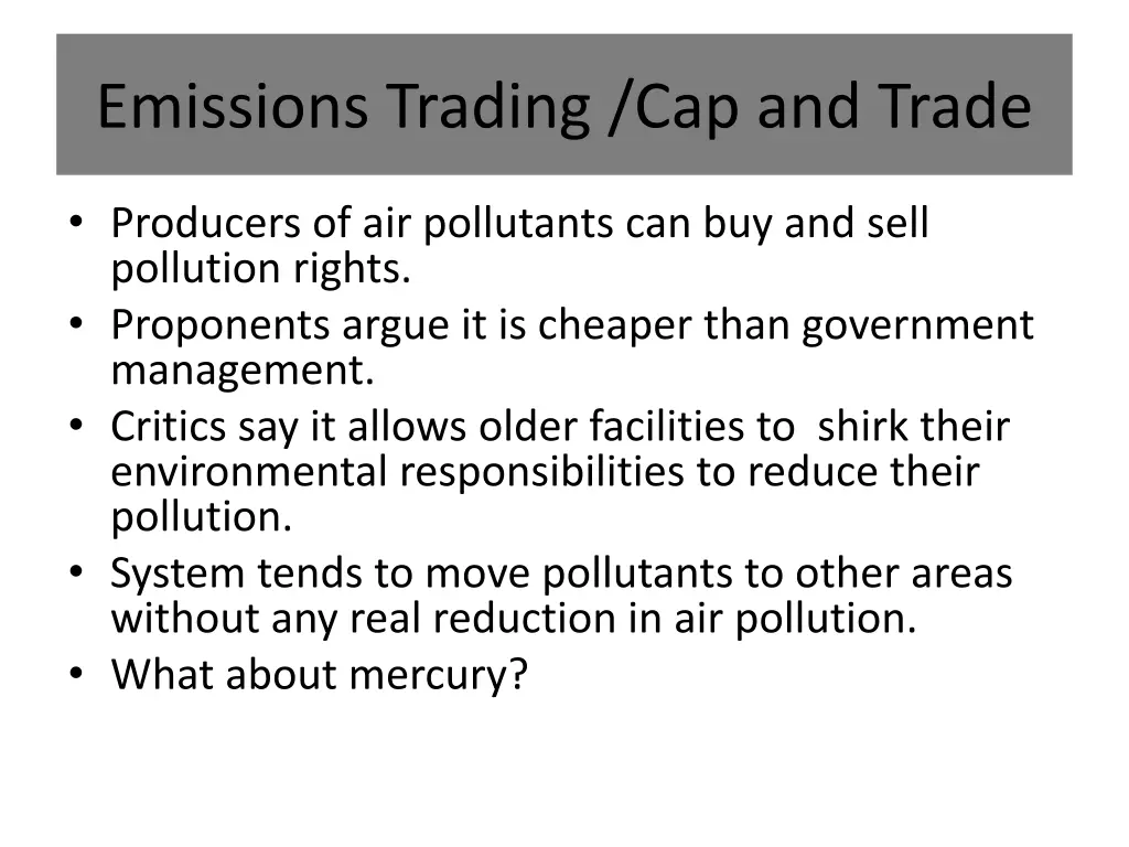 emissions trading cap and trade