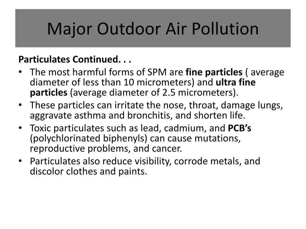 major outdoor air pollution