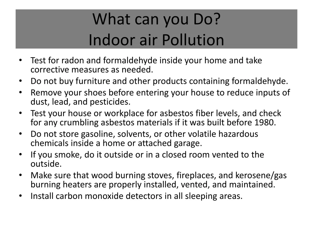 what can you do indoor air pollution