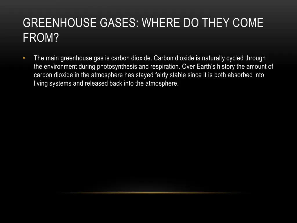 greenhouse gases where do they come from