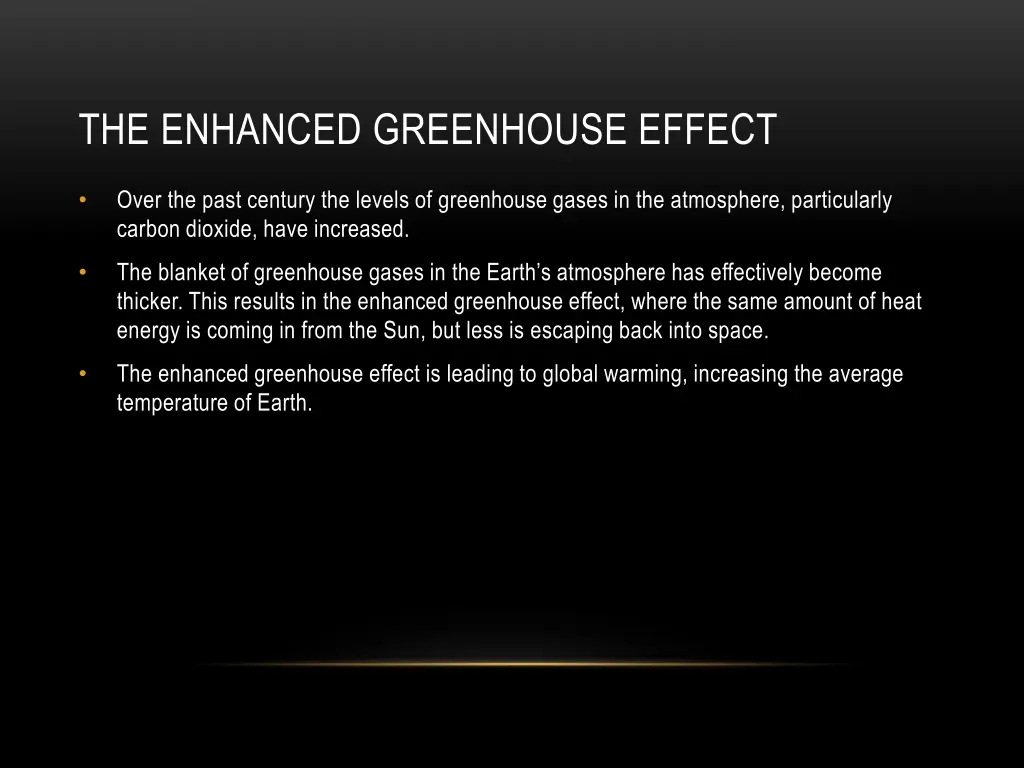 the enhanced greenhouse effect