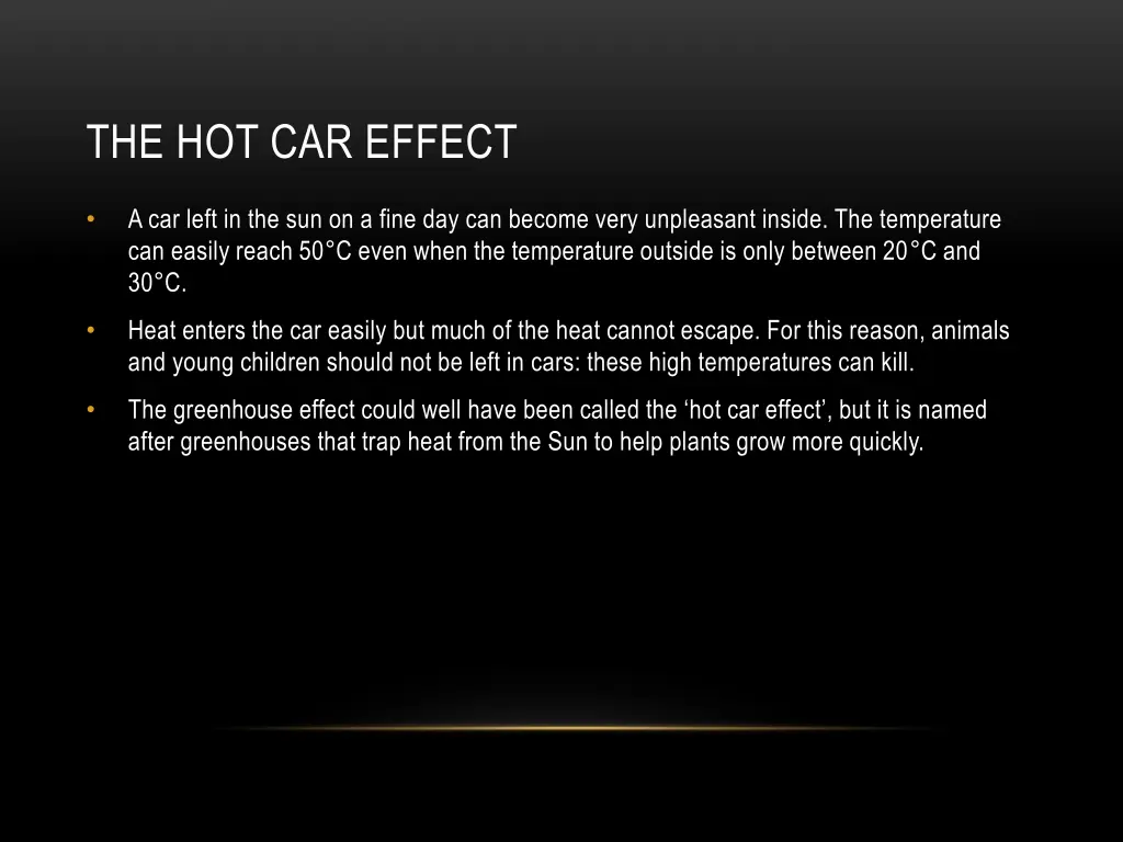 the hot car effect