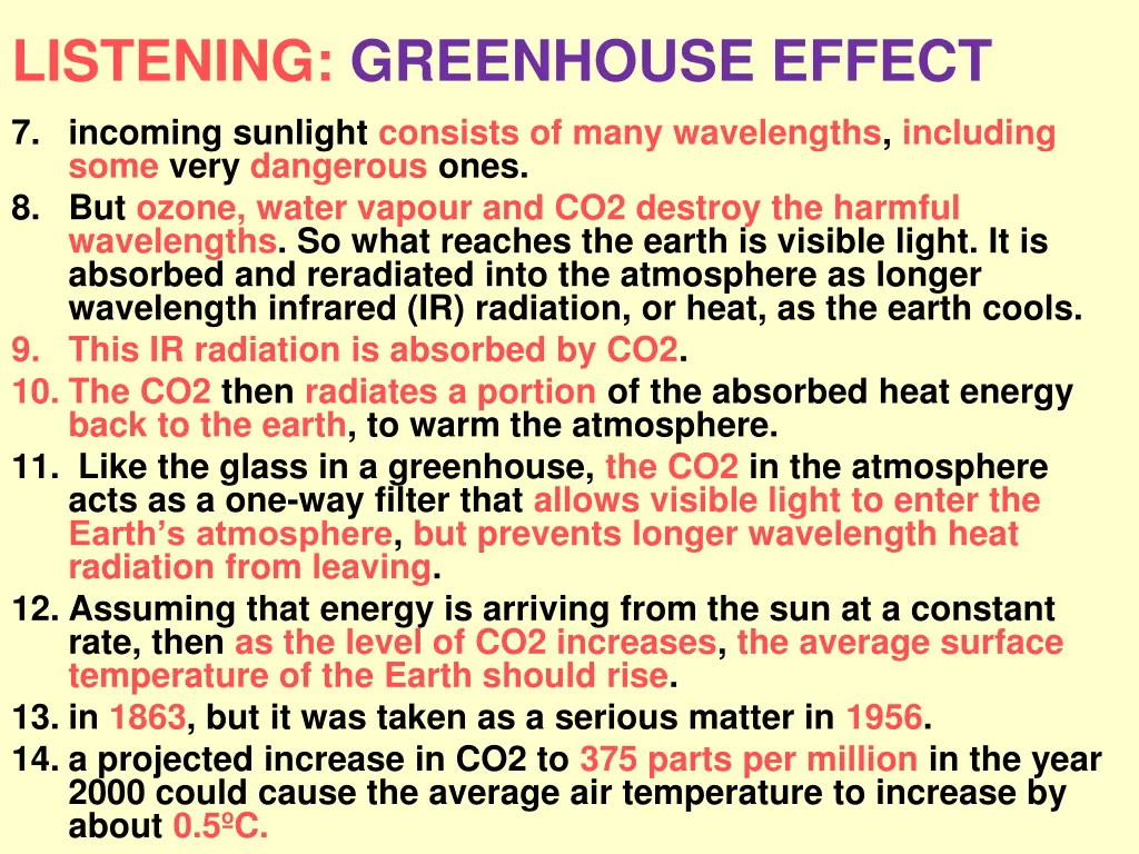 listening greenhouse effect 7 incoming sunlight