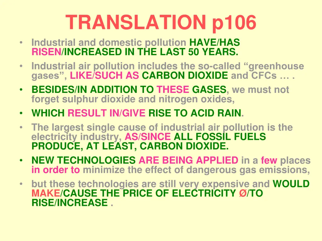 translation p106 industrial and domestic