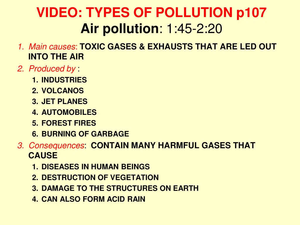 video types of pollution p107 air pollution