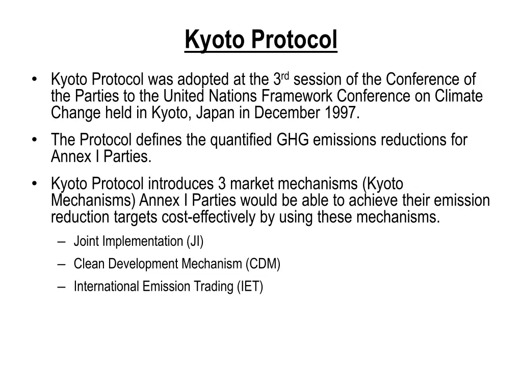 kyoto protocol