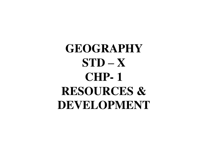 geography std x chp 1 resources development