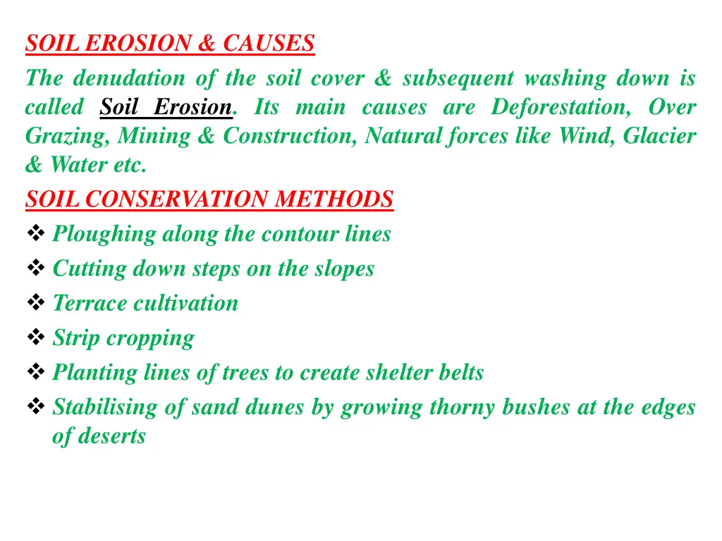 soil erosion causes the denudation of the soil