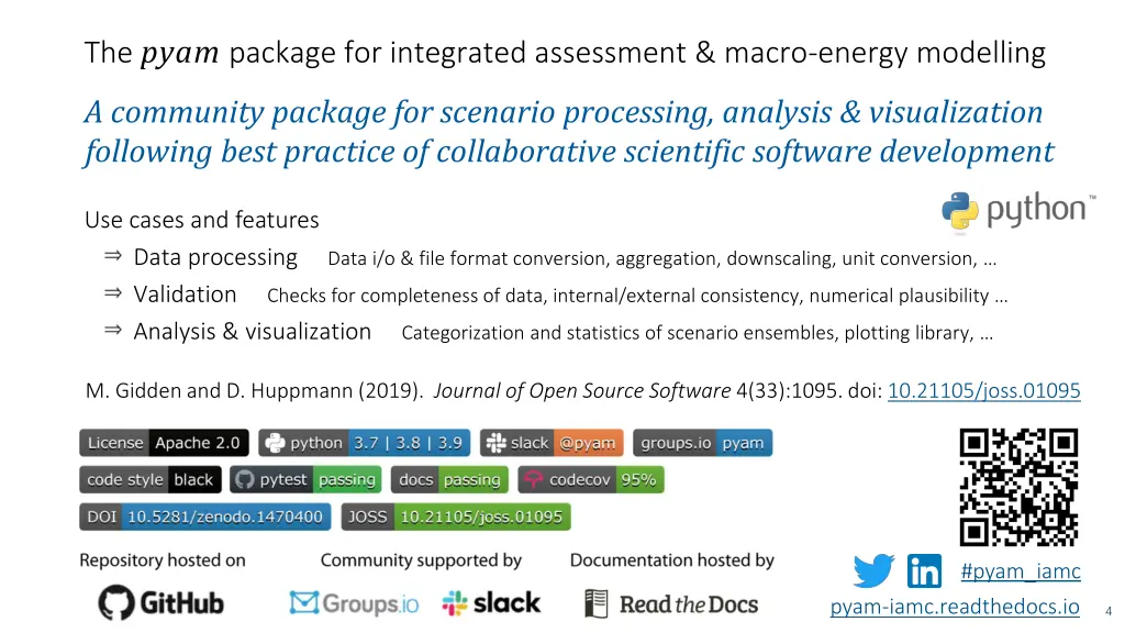 the pyam package for integrated assessment macro