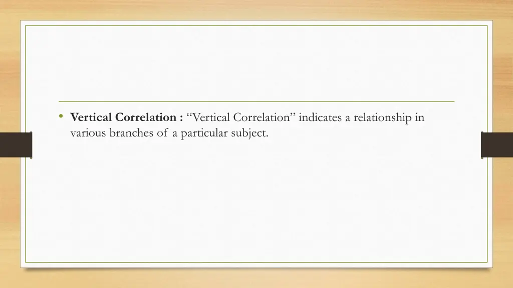 vertical correlation vertical correlation