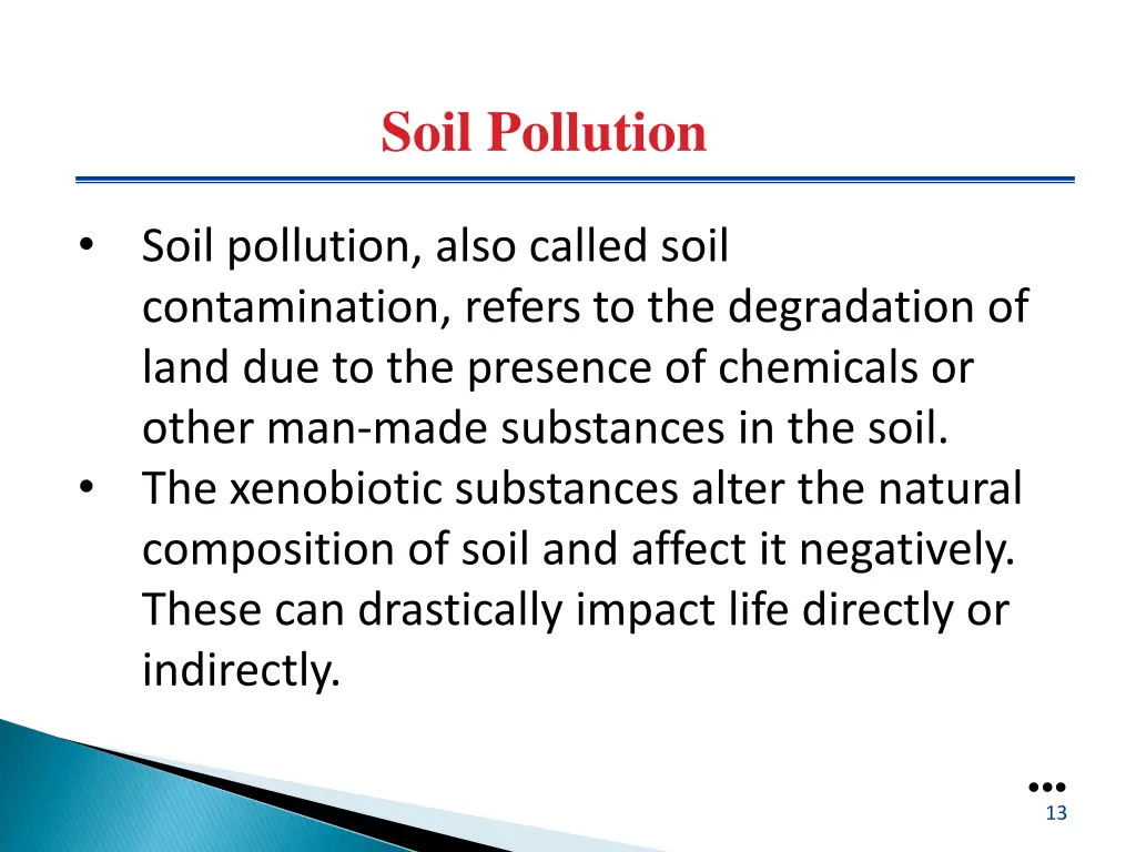 soil pollution