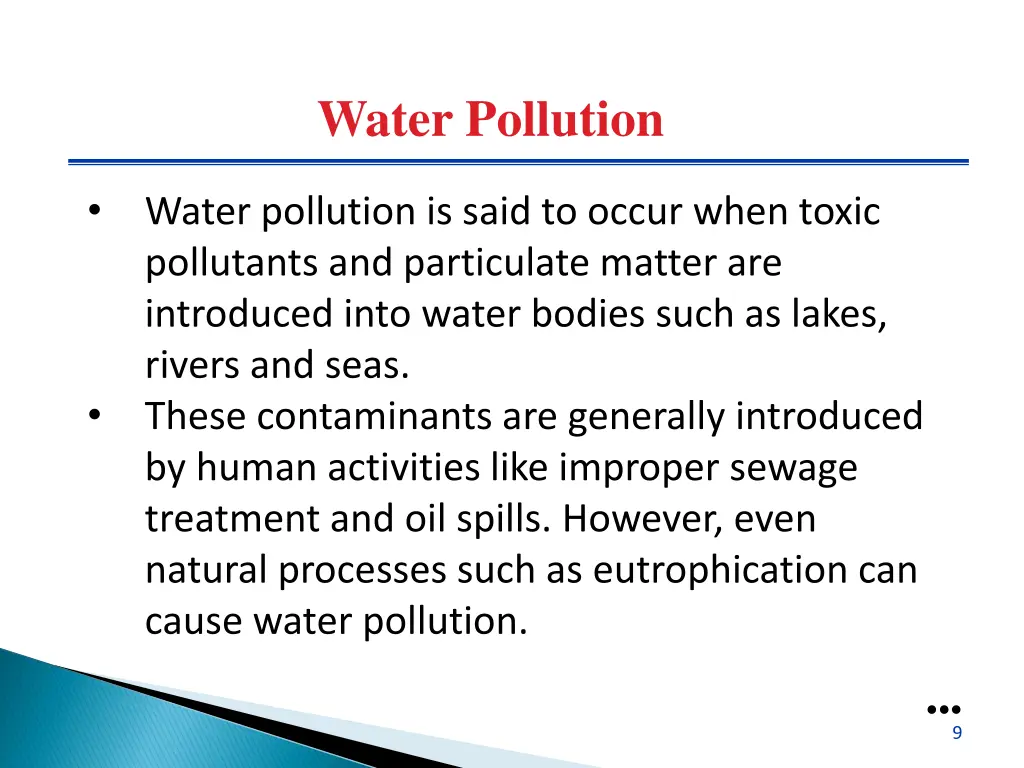 water pollution