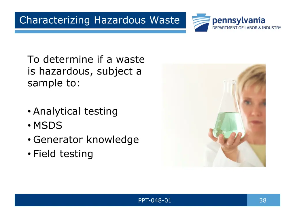 characterizing hazardous waste