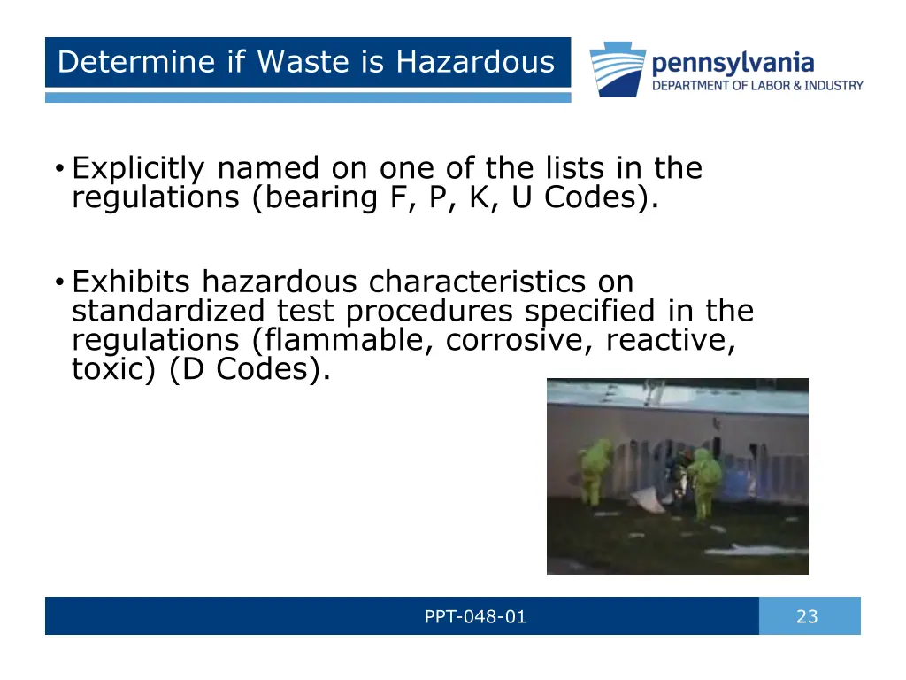 determine if waste is hazardous 1