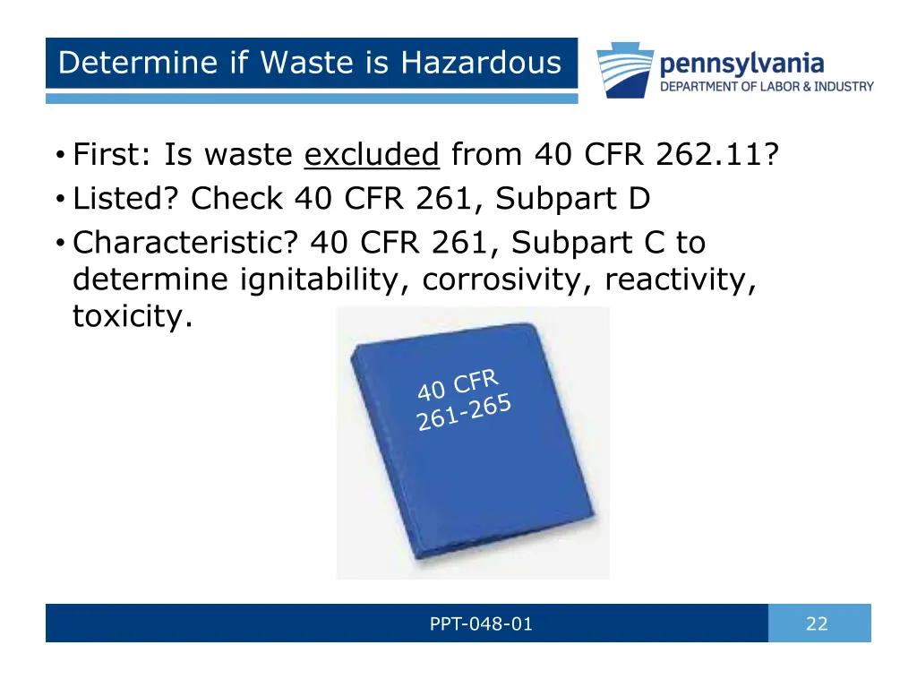 determine if waste is hazardous