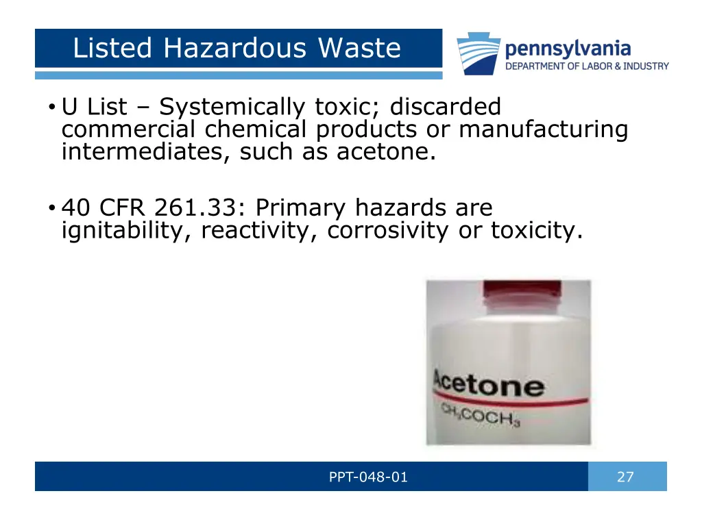 listed hazardous waste 3