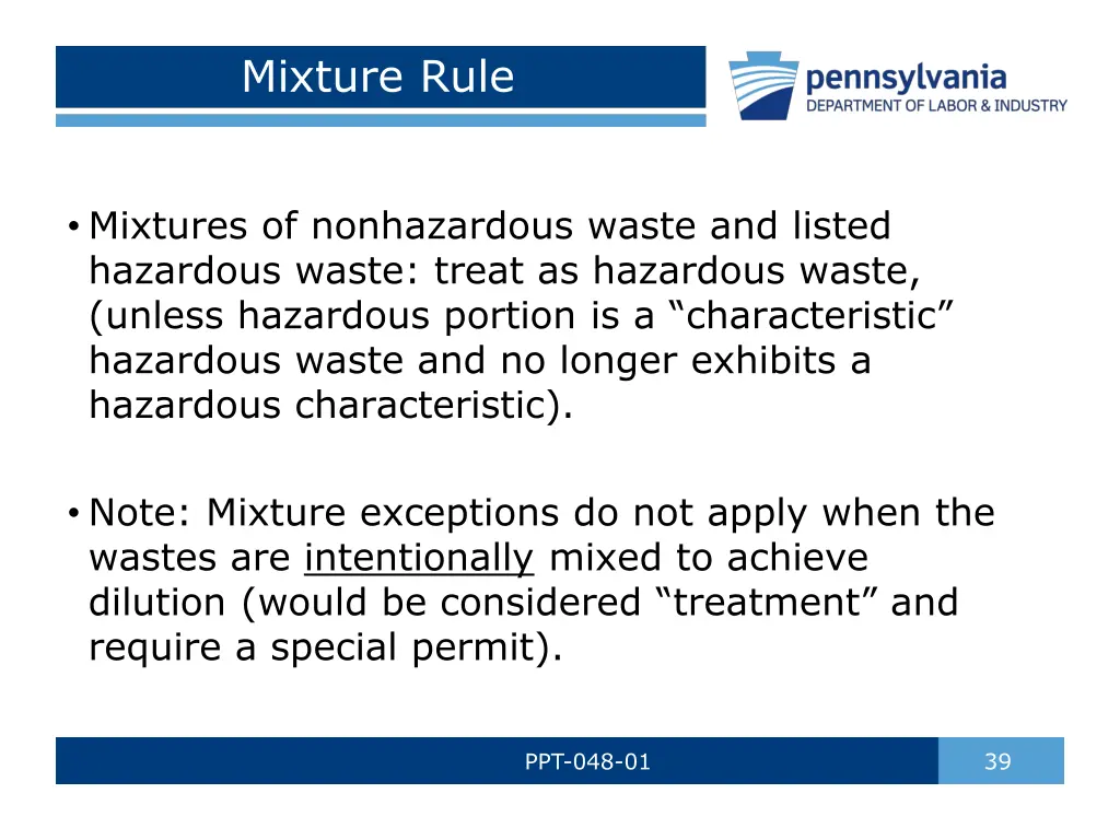 mixture rule