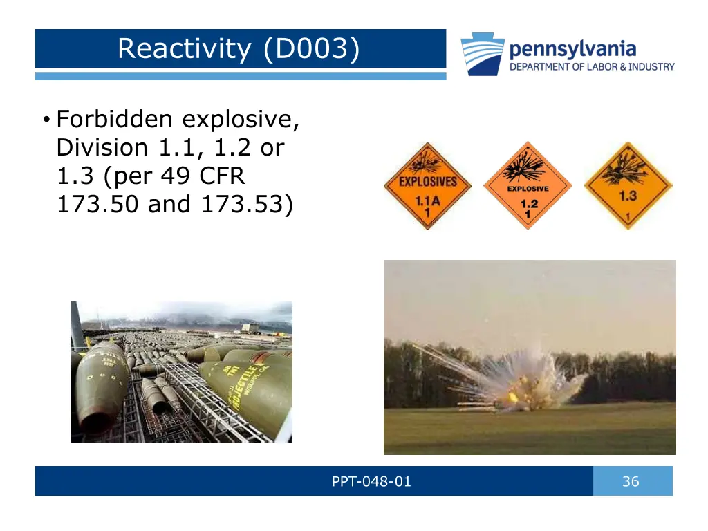 reactivity d003 3