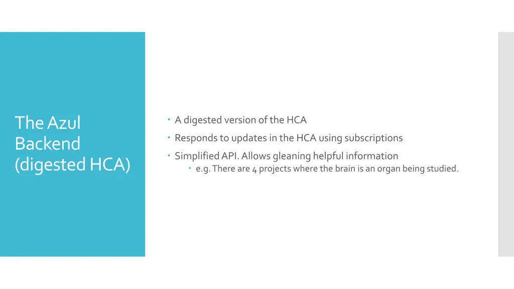 a digested version of the hca