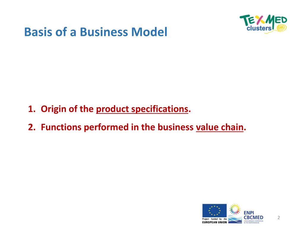 basis of a business model