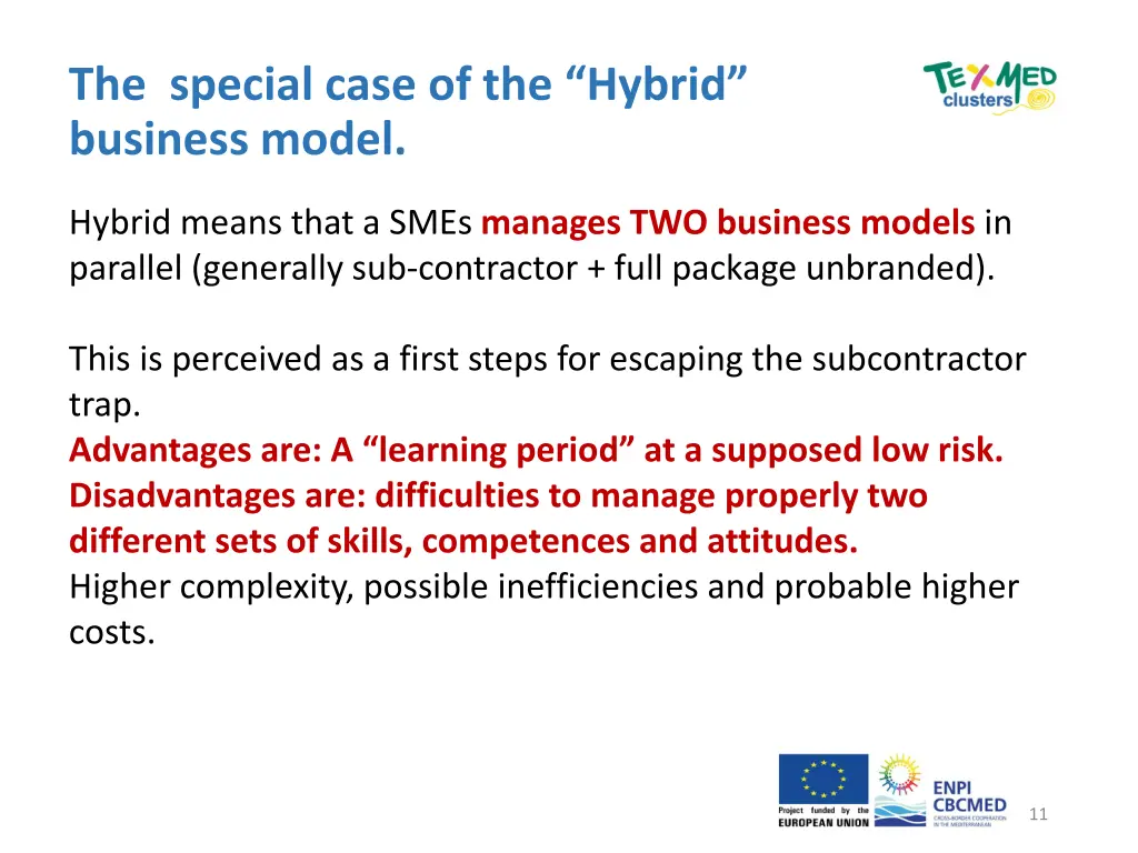 the special case of the hybrid business model