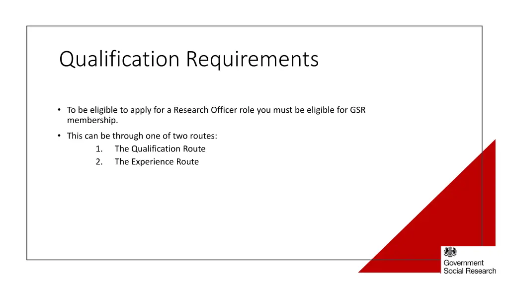 qualification requirements