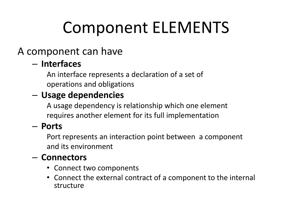 component elements