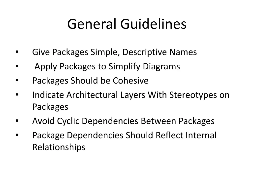 general guidelines