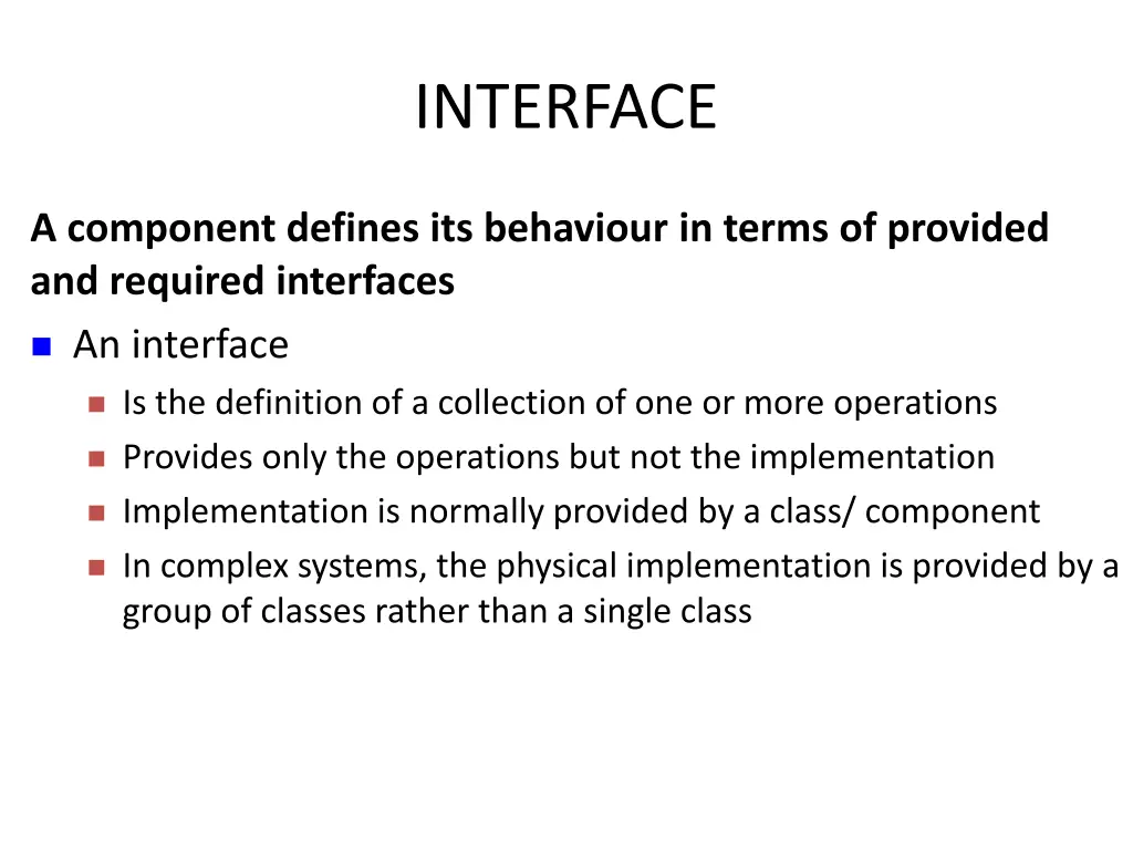 interface