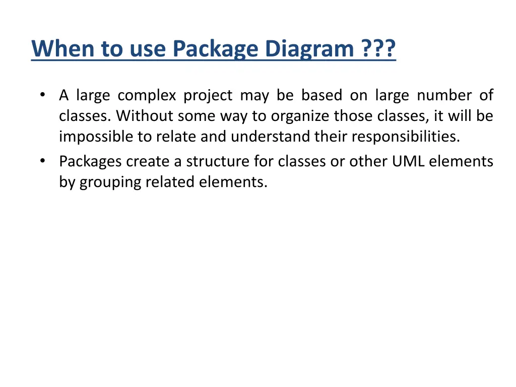 when to use package diagram