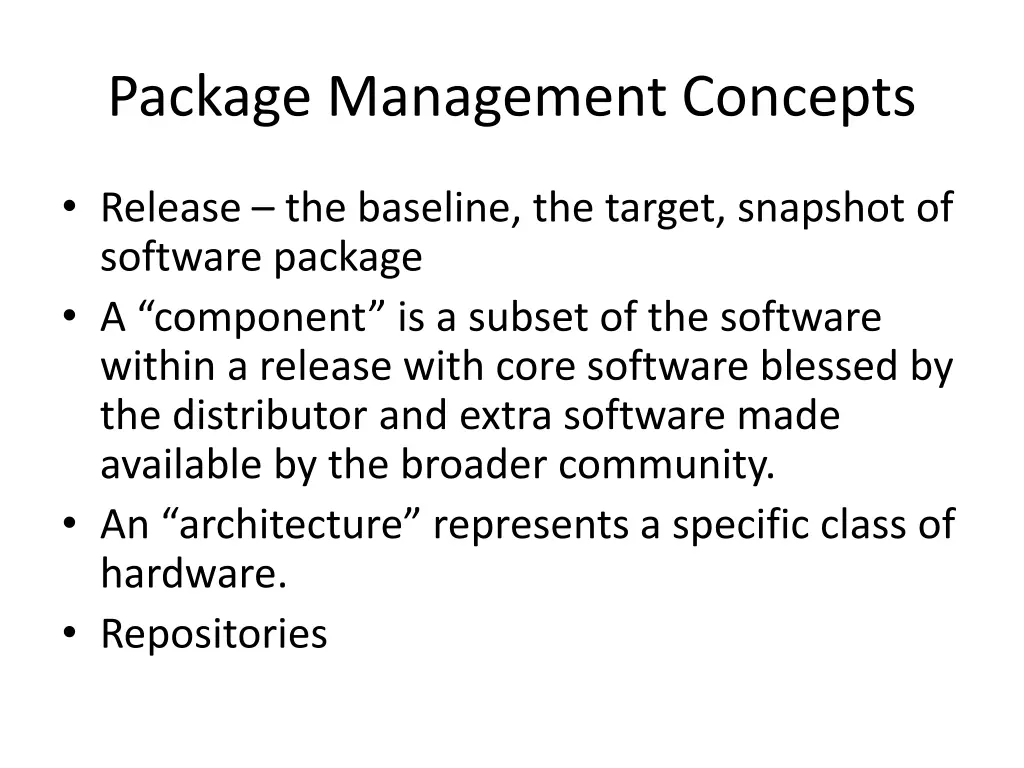 package management concepts