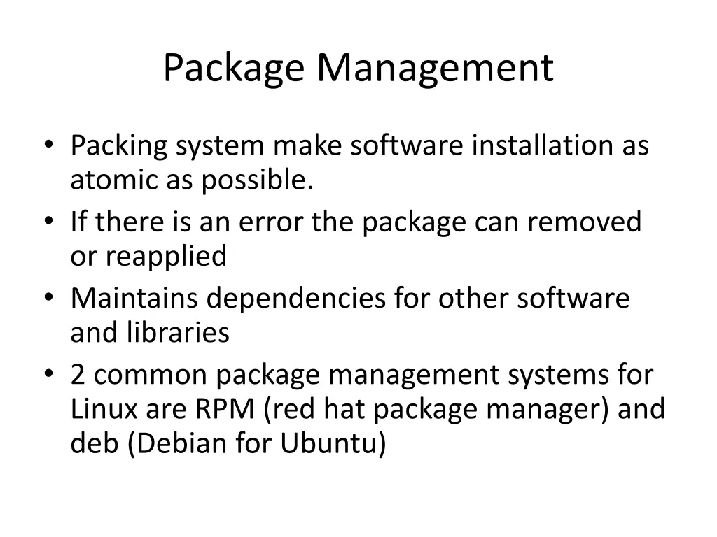 package management