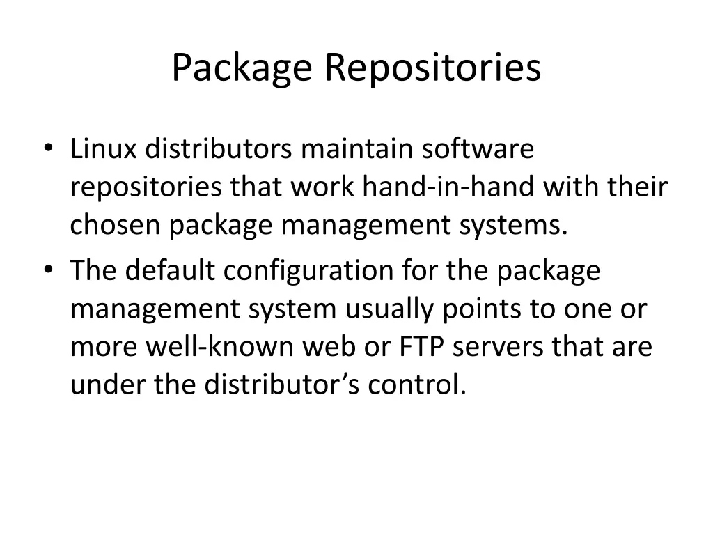 package repositories