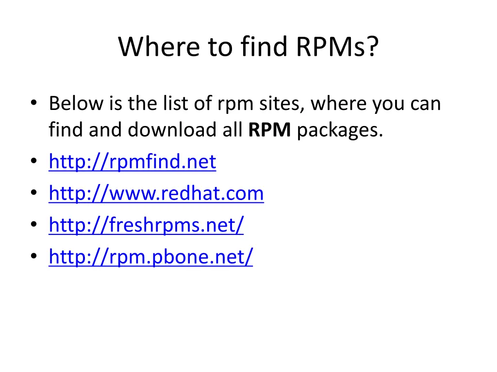 where to find rpms