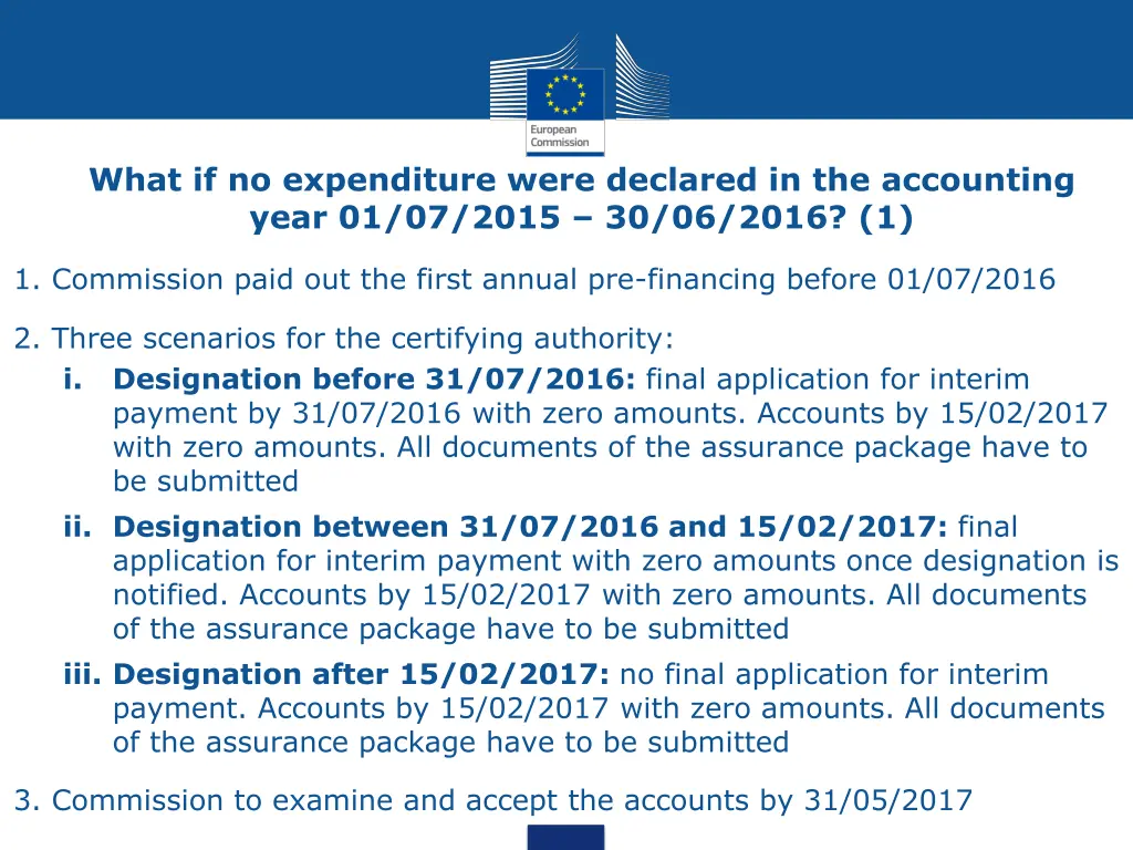 what if no expenditure were declared