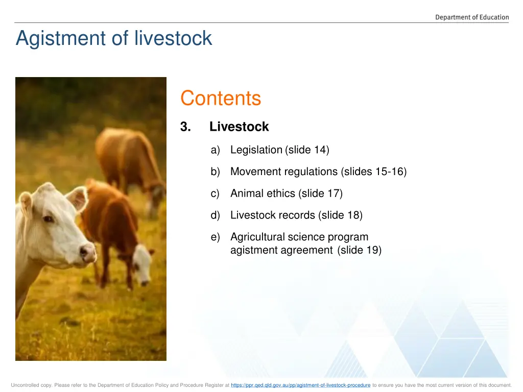 agistment of livestock 1