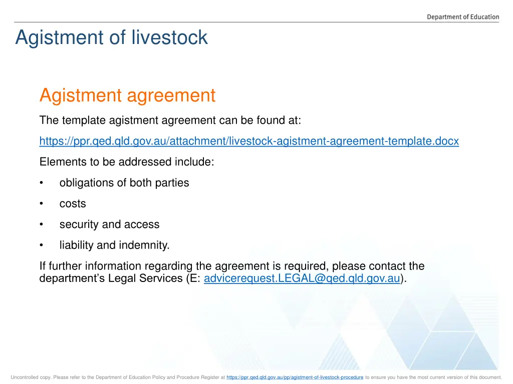 agistment of livestock 17