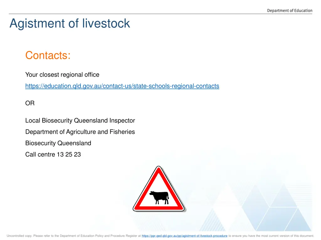 agistment of livestock 18