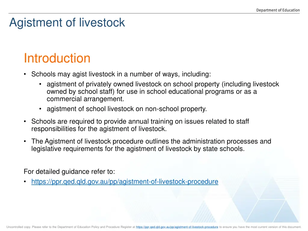 agistment of livestock 2