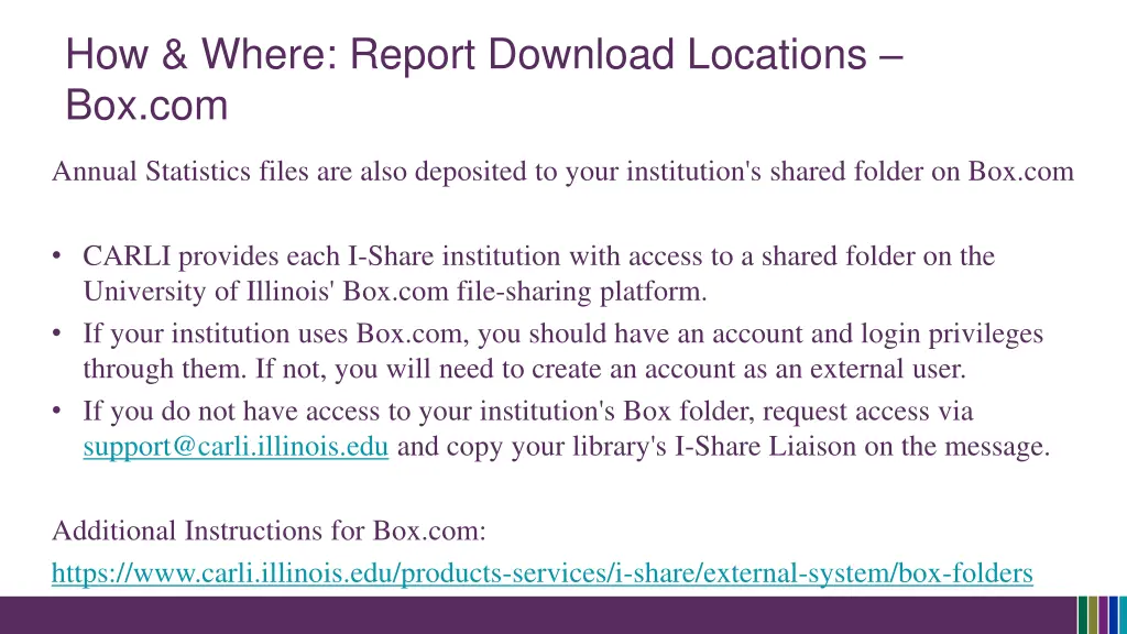 how where report download locations box com