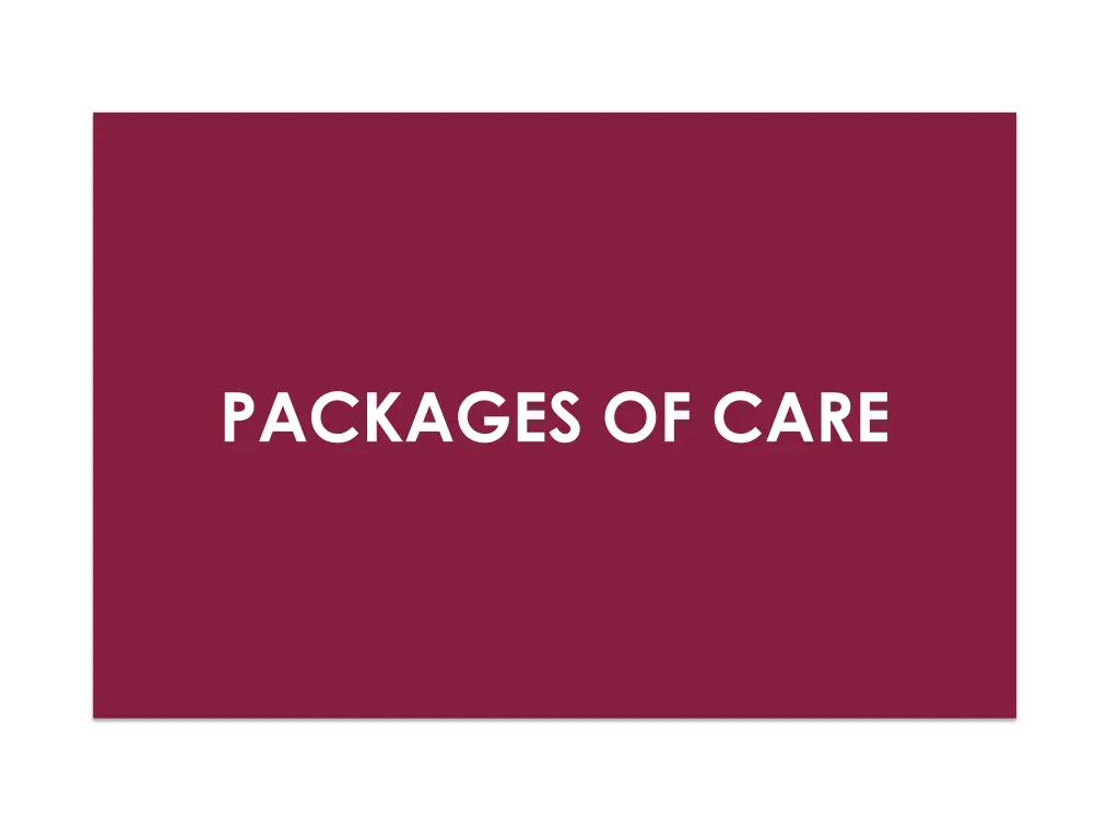 packages of care