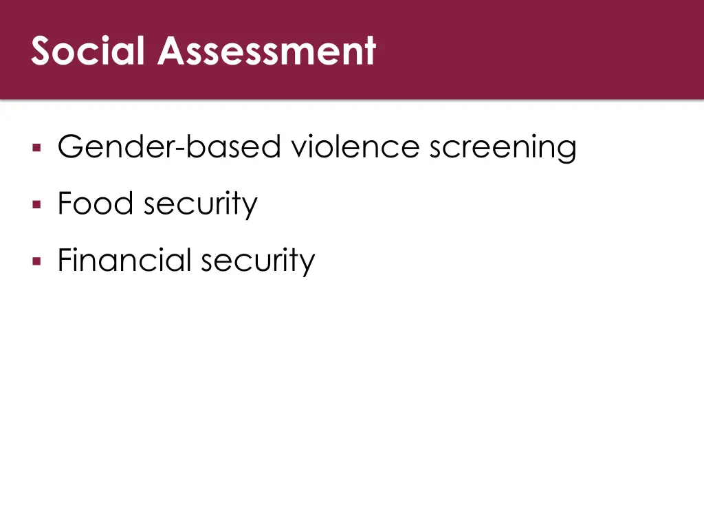 social assessment