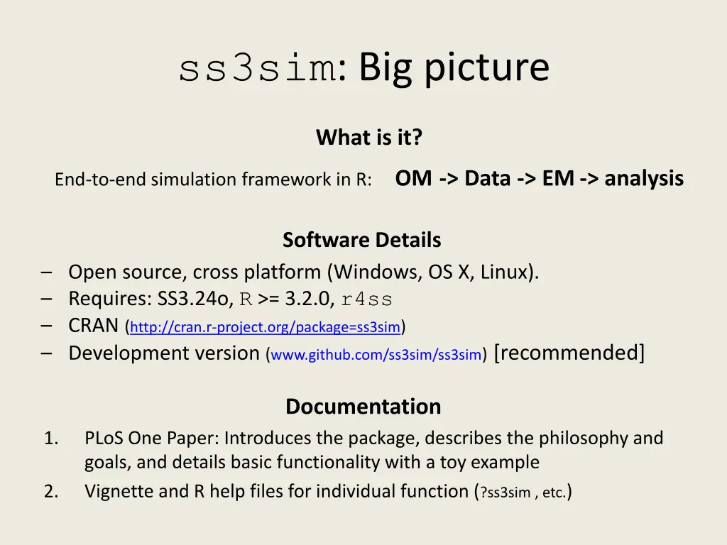 ss3sim big picture